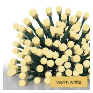 Obrázok produktu LED vianočná cherry reťaz – guličky, 30 m, vonkajšia aj vnútorná, teplá biela, časovač