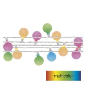 Obrázok produktu LED svetelná cherry reťaz – guličky 2,5cm, 4m, vonkajšia aj vnútorná, multicolor, časovač