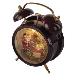Obrázok produktu LED dekorácia – vianočné snežítko budík, 19 cm, 3x AA, vnútorný, teplá biela, časovač