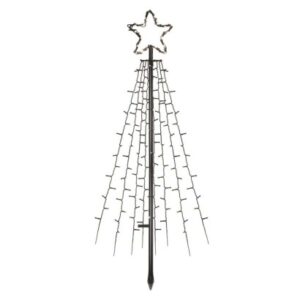 Obrázok produktu LED vianočný strom kovový, 180 cm, vonkajší aj vnútorný, studená biela, časovač
