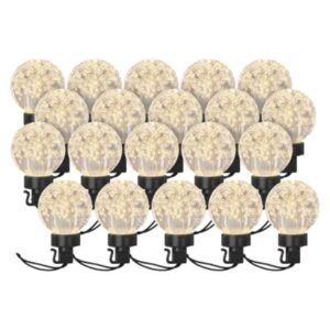 Obrázok produktu LED svetelná reťaz – 20x párty žiarovky, 7,6 m, vonkajšia aj vnútorná, teplá biela