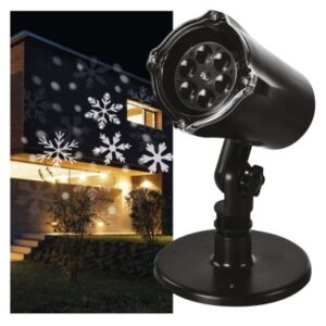 Obrázok produktu LED dekoratívny projektor – vločky, vonkajší aj vnútorný, studená biela
