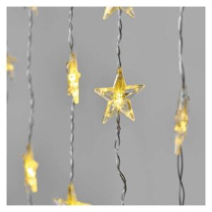 Obrázok produktu LED vianočný záves – hviezdy, 120×90 cm, vnútorný, teplá biela, časovač