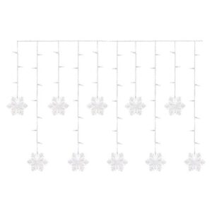 Obrázok produktu LED vianočný záves – vločky, 135×50 cm, vnútorná, studená biela