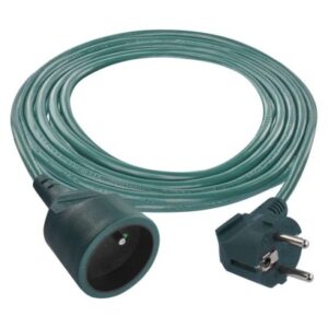 Obrázok produktu Predlžovací kábel 2 m / 1 zásuvka / zelený / PVC / 1 mm2