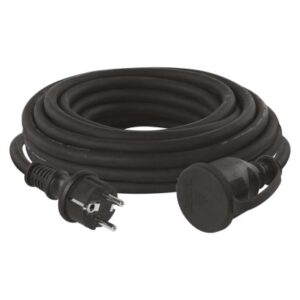Obrázok produktu Vonkajší predlžovací kábel 10 m / 1 zásuvka / čierny / guma-neoprén / 230 V / 1,5 mm2