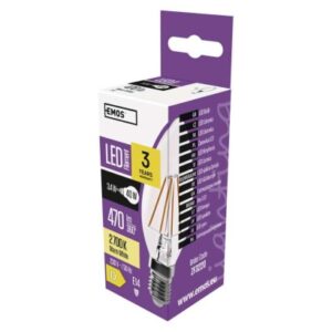 Obrázok produktu LED žiarovka Filament sviečka / E14 / 3,4 W (40 W) / 470 lm / teplá biela