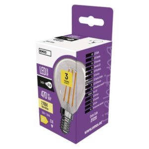 Obrázok produktu LED žiarovka Filament Mini Globe / E14 / 3,4 W (40 W) / 470 lm / teplá biela