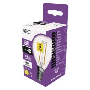 Obrázok produktu LED žiarovka Filament Mini Globe / E14 / 1,8 W (25 W) / 250 lm / neutrálna biela