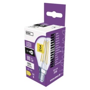 Obrázok produktu LED žiarovka Filament Mini Globe / E14 / 6 W (60 W) / 810 lm / neutrálna biela