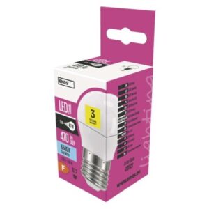 Obrázok produktu LED žiarovka Classic Mini Globe / E27 / 5 W (40 W) / 470 lm / studená biela