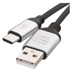 Obrázok produktu Nabíjací a dátový kábel USB-A 2.0 / USB-C 2.0, 1 m, čierny