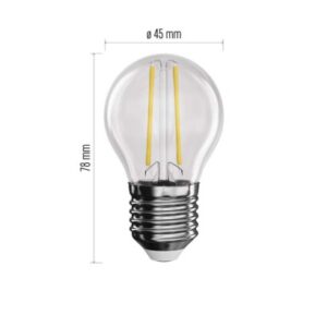 Obrázok produktu LED žiarovka Filament Mini Globe / E27 / 1,8 W (25 W) / 250 lm / neutrálna biela